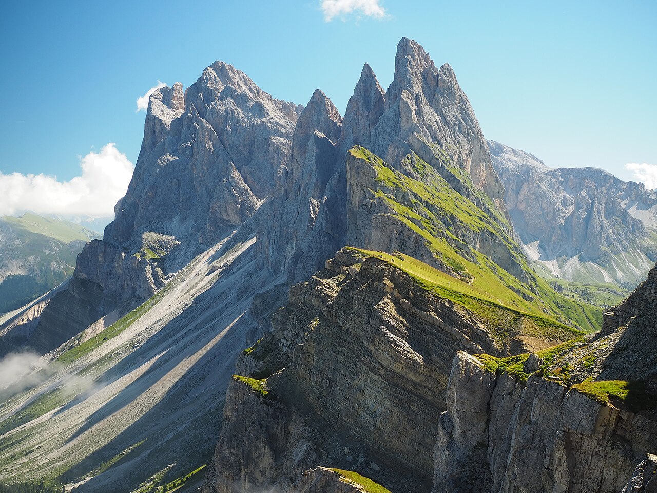 Seceda v gorski skupini Puez-Geisler v Dolomitih